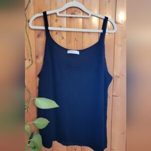 Zara Linen Knit Sheer Tank M